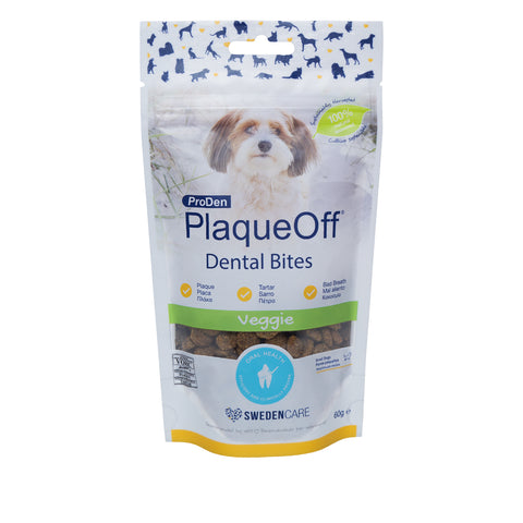 PLAQUEOFF BITES PERRO PEQUEÑO 60 GRAMOS