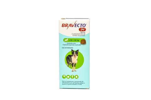 Bravecto 1M Perro 10-20 kg | Antipulgas y Garrapatas Masticable