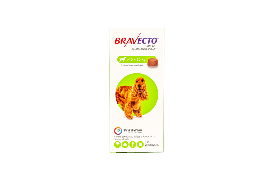 Bravecto 3M Perro 10-20 kg | Antipulgas y Garrapatas 3 Meses