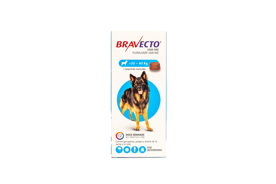 Bravecto 3M Perro 20-40 kg | Antipulgas y Garrapatas 3 Meses