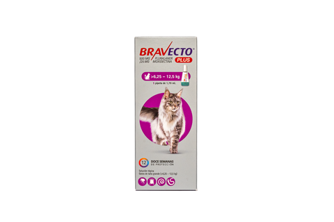 BRAVECTO PLUS PIPETA 6.25-12.5 KG