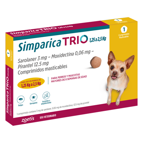 SIMPARICA TRIO 1.25-2.5 KG 1 COMP