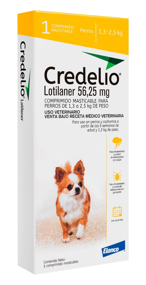 CREDELIO 56.25 MG 1.3-2.5 KG 1 COMPRIMIDO