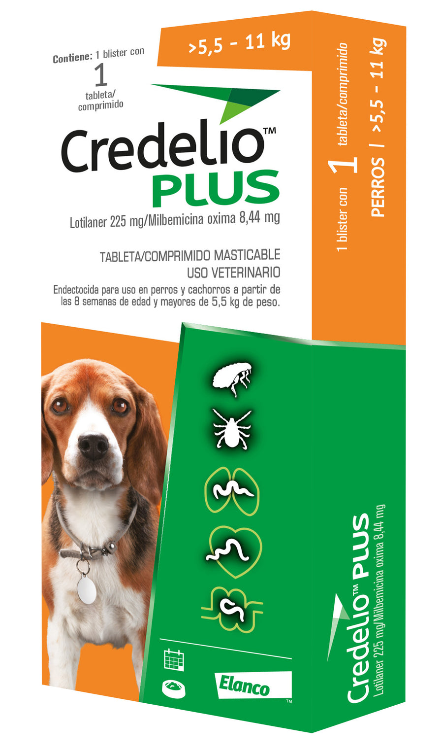 CREDELIO PLUS 5.5-11 KG 1 COMPRIMIDO