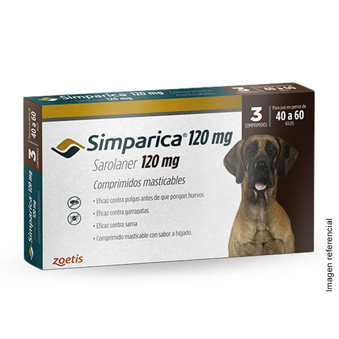 SIMPARICA 120 MG 40-60 KG 3 COMP