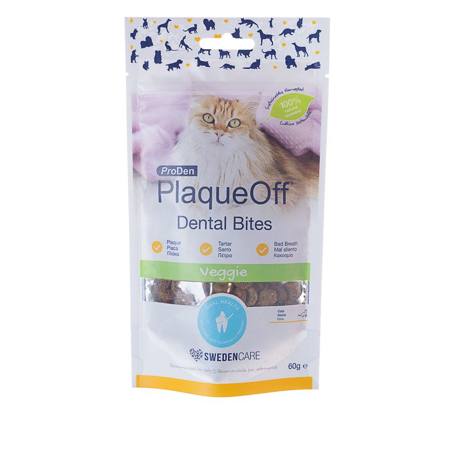 PLAQUEOFF BITES GATO 60 GRAMOS