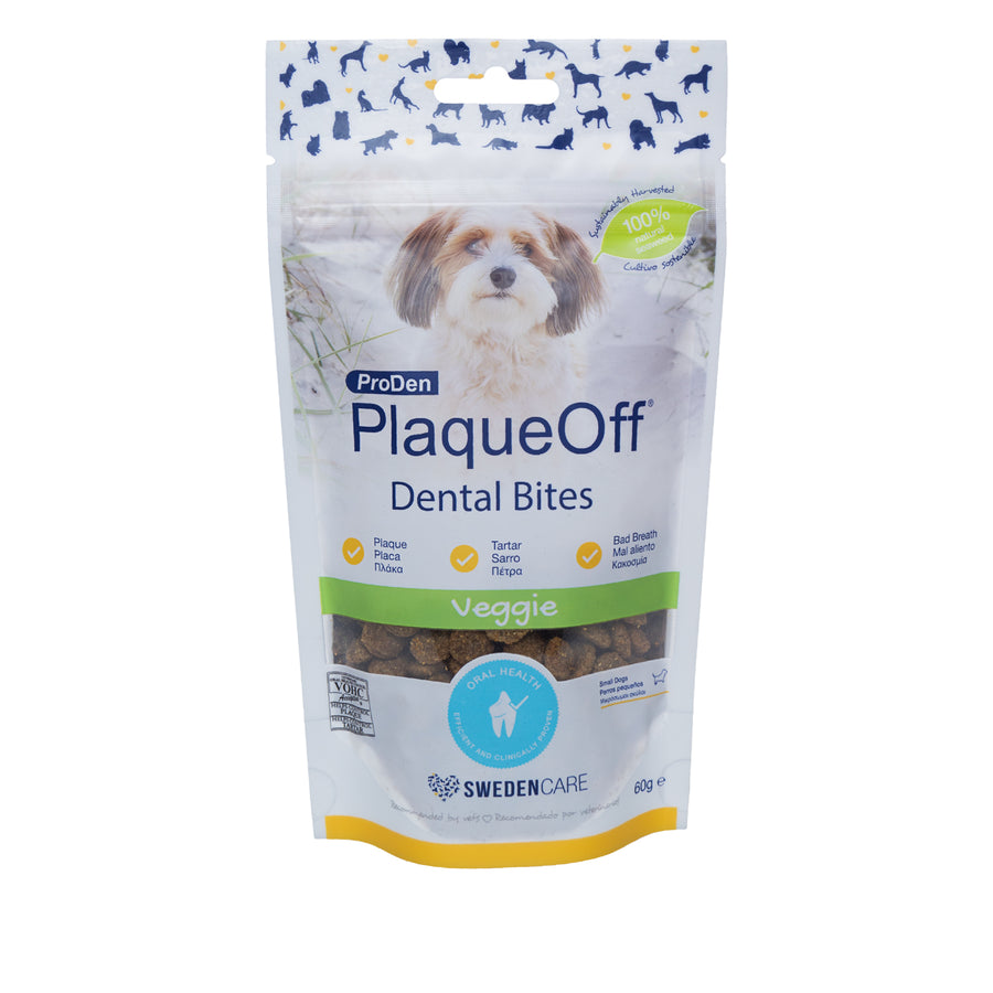PLAQUEOFF BITES PERRO PEQUEÑO 60 GRAMOS