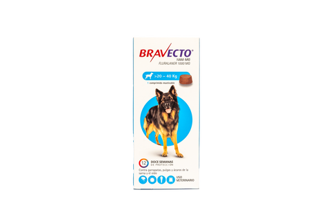 Bravecto 3M Perro 20-40 kg | Antipulgas y Garrapatas 3 Meses