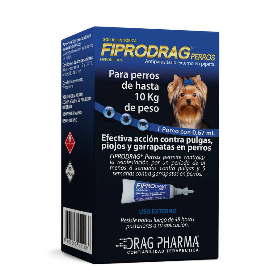 FIPRODRAG PERRO HASTA 10 KG