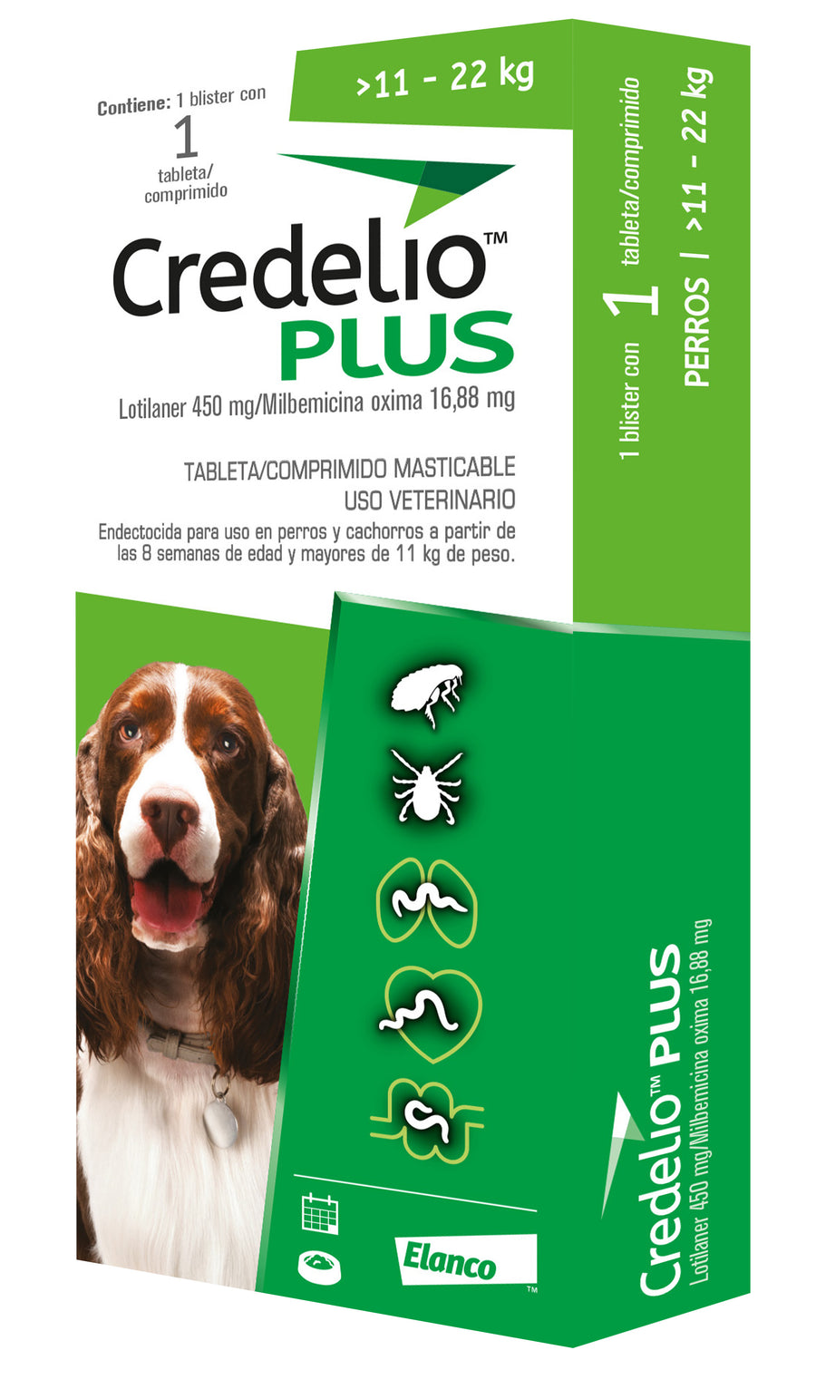 CREDELIO PLUS 11-22 KG 1 COMPRIMIDO