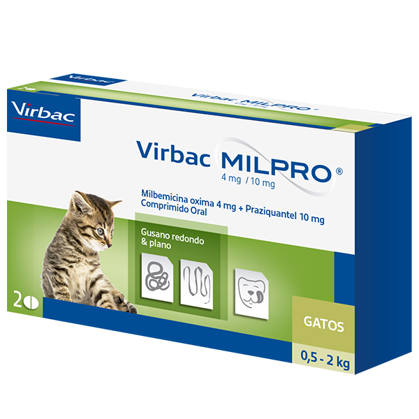 VIRBAC MILPRO GATOS 0.5-2 KG 2 COMPRIMIDOS