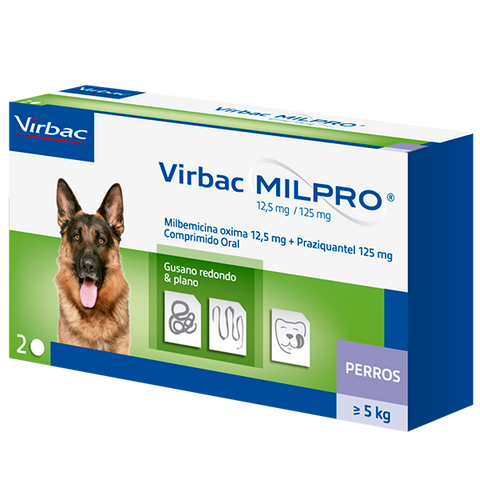 VIRBAC MILPRO PERRO ADULTO 5 KG 2 COMPRIMIDOS