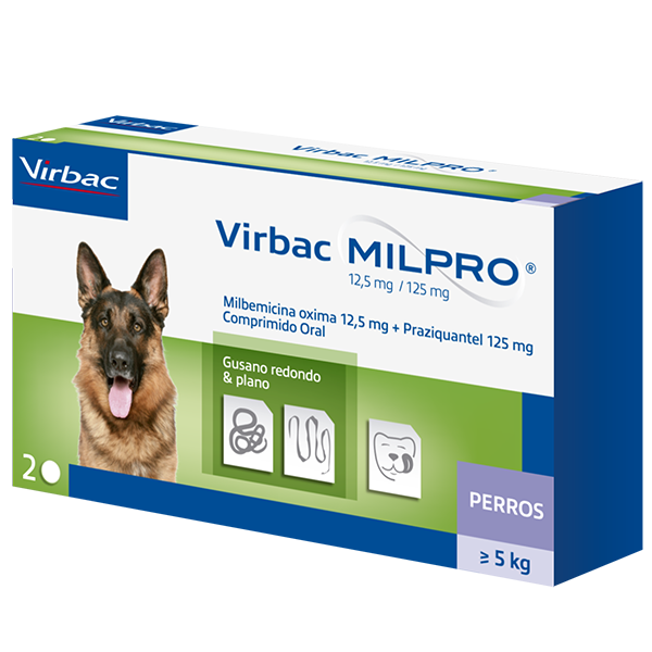 VIRBAC MILPRO PERRO ADULTO 5 KG 2 COMPRIMIDOS
