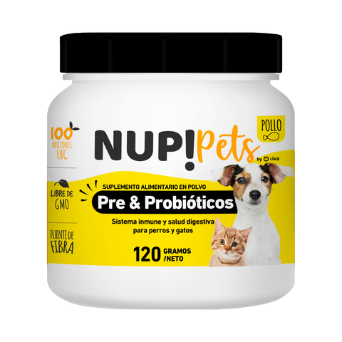 NUP PETS PRE Y PROBIOTICOS POLLO 120 GRAMOS