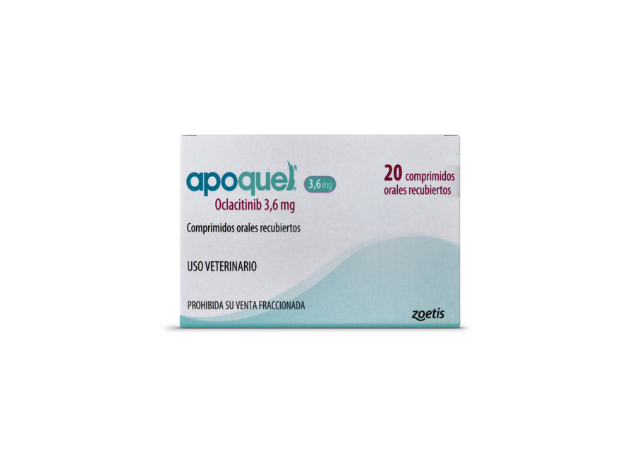 Apoquel 3,6 mg 20 Comprimidos | Antiinflamatorio Perros Dermatitis
